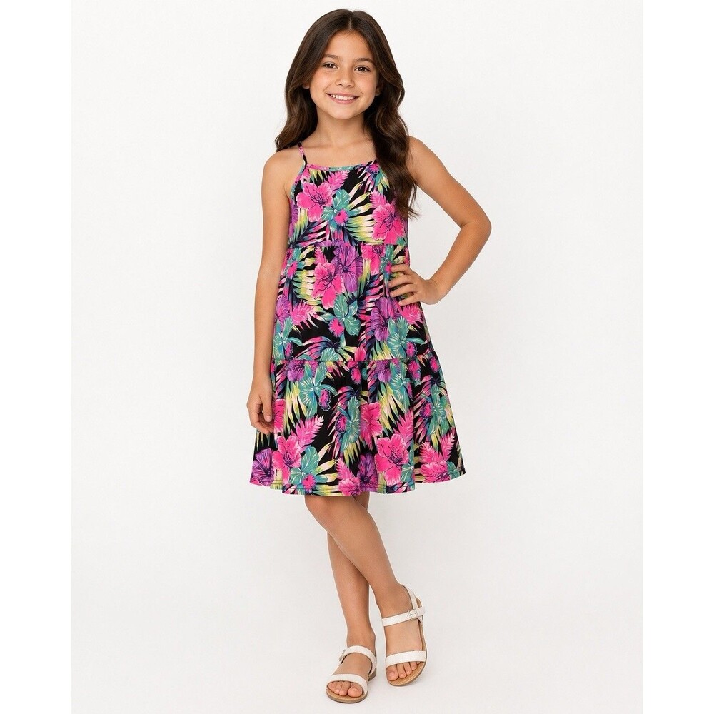 Children’s Place Dress Girls Youth Size 10/12 Large Floral Vacation Party NEW